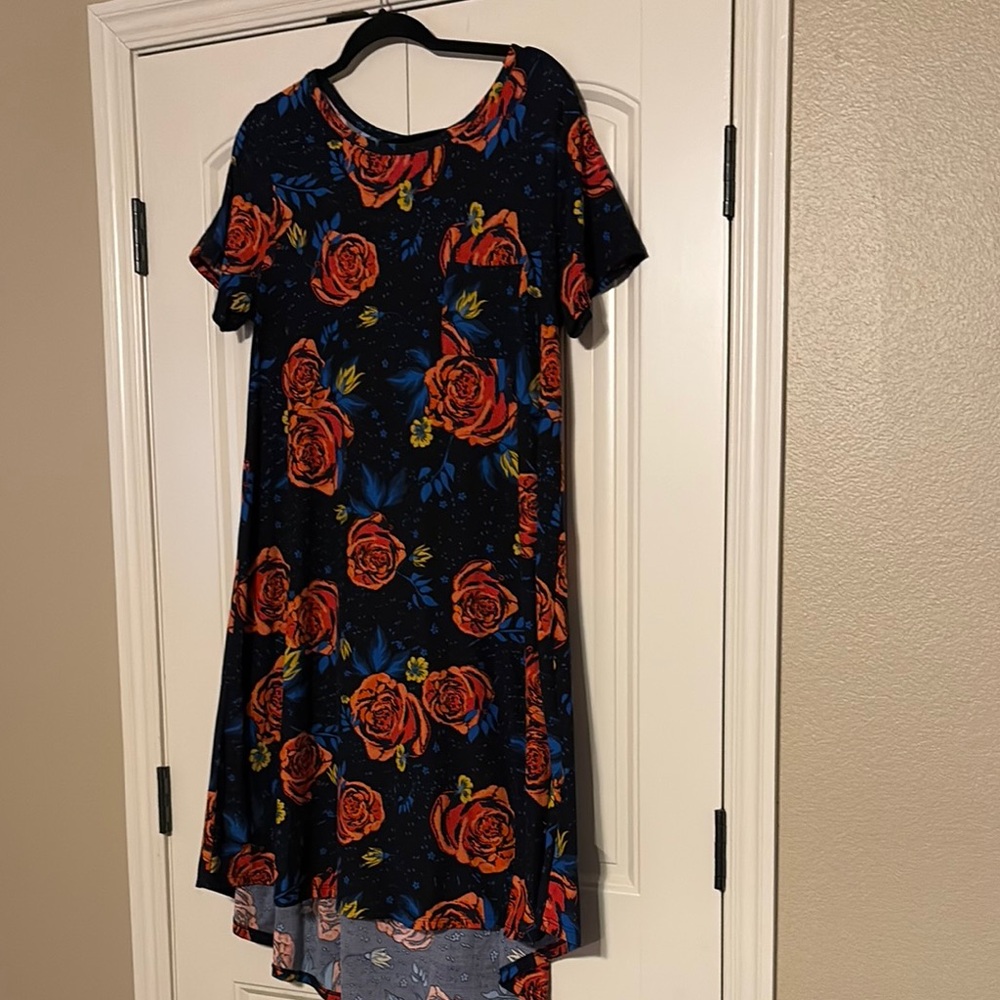 LuLaRoe Black and Orange High Low Sundress